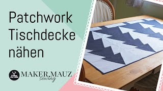 Patchwork Tischdecke Tannenbaum Nähanleitung ♥Gratis Schnittmuster♥ Weihnachten Geschenkidee [upl. by Flan]