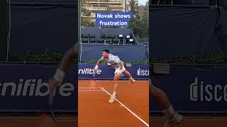 Dennis Novak shows frustration vs Jaime Faria at Valencia Challenger atpchallengertour atp tennis [upl. by Nivlad]