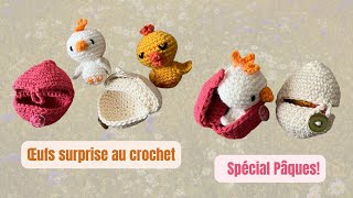 Tuto crochet facile Œuf Surprise spécial pâques [upl. by Aneerehs952]