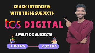 TCS DIGITAL 4 MUST DO Technical subjects  TCS DIGITAL INTERVIEW [upl. by Felic860]