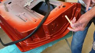 Automobile Door Weatherstrip Installation  C2 Corvette [upl. by Akeenat70]