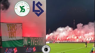 INFERNO at SWISS VAUD DERBY  Yverdon Sport v Lausanne Sport [upl. by Einiffit876]