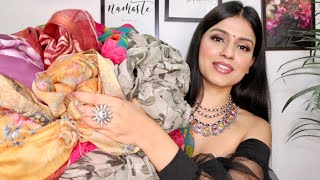 SAREE HAUL AMAZON  Online Saree Shopping  Saree Collection 2022  Chiffon Saree Haul [upl. by Leilah]