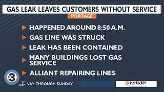 Portage gas leak leaves 1000 customers without natural gas service no danger to the community [upl. by Esinart]