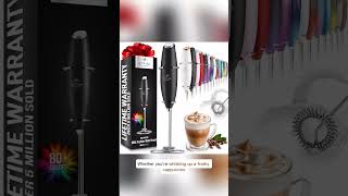 Powerful Milk Frother Wand  Ultra Fast Handheld Drink Mixer  Electric Whisk [upl. by Schafer]