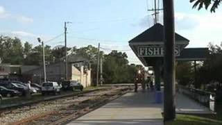 Indiana State Fair Train arriving at Fishers Station [upl. by Ranite]