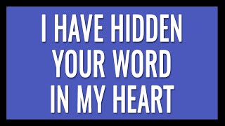 I have hidden your word in my heart ll Psalm 11911 ll ONE minute video ll Memorizing Scriptures [upl. by Nerval]