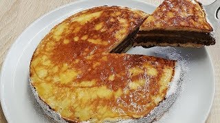 GÂTEAU PANCAKE AU CHOCOLAT ÉCONOMIQUE ET FACILE CUISINE RAPIDE [upl. by Pancho]