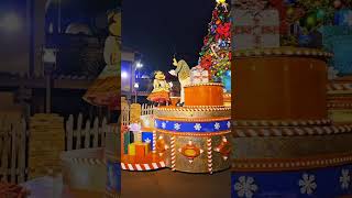 Mickey’s Once Upon a Christmastime Parade at Night at the start in Frontierland 2023 [upl. by Zerat537]