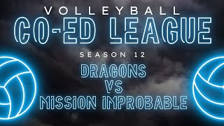 Dragons vs Mission Improbable  Courtside Premier Volleyball League  Season 12 Week 2 [upl. by Linsk]