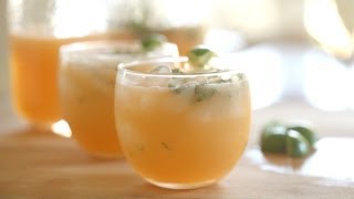 Cantaloupe Agua Fresca Drink Recipe  KIN EATS [upl. by Newmark945]