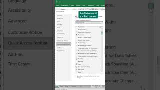 How we can use Camera tools in Excel viral trending explore excel viral finance sql powerbi [upl. by Noiemad]