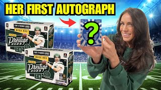 KELSEY PULLS A HUGE AUTOGRAPH  2023 Prestige Football Mega Boxes [upl. by Najram]