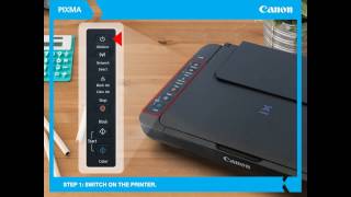 Canon PIXMA Ink Efficient E470 How to connect printer to WiFi network [upl. by Llerot]