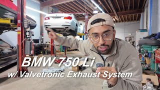 BMW 750 Li w VALVETRONIC EXHAUST SYSTEM [upl. by Akinit]