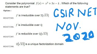 Mod P  IRREDUCIBILITY Theorem asked in csir net nov 2020 [upl. by Kendall]