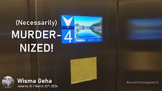 Goldstar Traction Lift  Elevator MODERNIZED  Wisma Geha Jakarta Art Hub Jakarta [upl. by Bortz859]