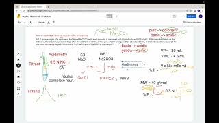 Double Indicator Titration Part 1  NaOH and Na2CO3 mixture [upl. by Francoise]