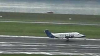 Big Sky Beechcraft 1900D Takeoff from PDX [upl. by Ahel]