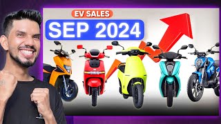 Top 10 Electric Scooters amp Bikes in September 2024  Ev sales report ⚡ [upl. by Gleason]