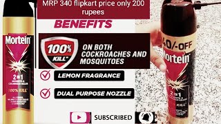 100 Kill Cockroach amp Mosquito Mortein 2 In 1 Insects killer Review [upl. by Enelaehs]