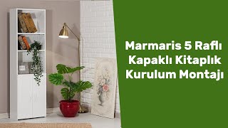 Mobetto Mobilya  5 Raflı 2 Kapaklı Kitaplık  Kurulum Montajı [upl. by Pellet]