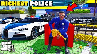 Franklin Become The Richest Police Officer In GTA 5  SHINCHAN and CHOP [upl. by Llennaj]