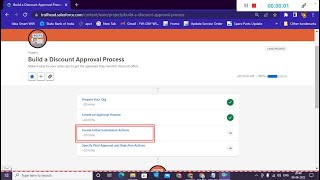 Create Initial Submission Actions  Build a Discount Approval Process  Salesforce [upl. by Noislla]