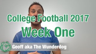 College Football 2017 How to Bet Week 1 [upl. by Anyala]