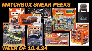 MATCHBOX 2024 SNEAK PEEKS FOR THE WEEK OF 10424 MOVING PARTS BASIC CARS AND COLLECTOR EDITIONS [upl. by Ardnayek]