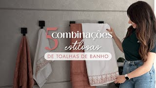 Transforme seu banheiro em um Spa 5 Composições estilosas de Toalhas de Banho [upl. by Hinkle]