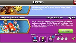 COME COMPLETARE LA SFIDA quotSCOPRI I GIOCHI DI CLASHquot CLASH OF CLANS ITA  REQ CARLO MAGNO [upl. by Xilef]