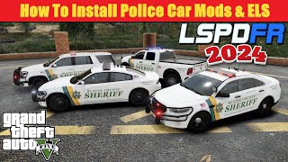 How To Install Police Car Mods amp ELS Into GTA 5  2024  NEW DLC  Step By Step Installation lspdfr [upl. by Ahsilet]