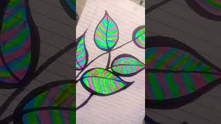 Easy colourful leaf drawing  drawing of leaf 🌿 [upl. by Irret]