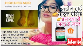 युरिक ऐसिड का जड़ से इलाज High Uric Acid Best Homeopathic Treatment By DrRukmani Choudhary [upl. by Ydisac]