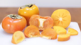 How to Eat Persimmons  Persimmon Taste Test [upl. by Mila]