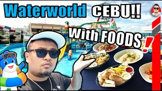 The LARGEST WATERPARK in Cebu Philippines  Good FOODS  Waterworld CEBU [upl. by Nodnas858]