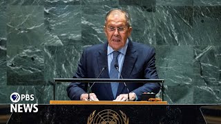 WATCH Russian Foreign Minister Sergey Lavrov speaks at 2024 UN General Assembly [upl. by Hasen]