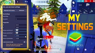 Bluestacks 5 NEW best headshot free fire settings 🎯 Keymapping  Custom HUD [upl. by Rogers148]