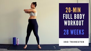 Week 28 of Pregnancy  20min Full Body Prenatal Workout [upl. by Robinia552]