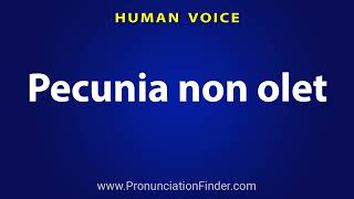 How To Pronounce Pecunia non olet [upl. by Elpmid89]