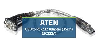 ATEN USB to RS232 Adapter 35cm UC232A [upl. by Tennes]