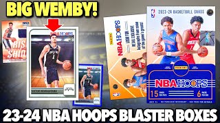 WE GOT A BIG WEMBY 😮🔥 202324 Panini NBA Hoops Basketball Retail Blaster Box Review x3 [upl. by Lindeberg265]