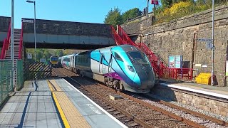 Trains at Marsden and Standedge Tunnel 170924 [upl. by Esiole]