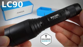 Anker LC90 Flashlight Review  Bolder LC90 Torch [upl. by Enaamuj]