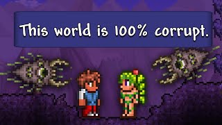 Can You Beat Terraria if the ENTIRE World is Corrupted [upl. by Siver]