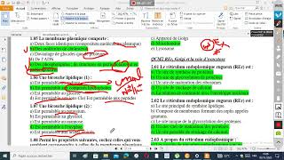 EXRCICES BIOLOGIE CELLULAIRE S1 SVIBCG PARTIE 1 [upl. by Inotna565]