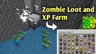 Easiest Zombie XP Farm Tutorial For Minecraft Bedrock Edition MCPEJavaXboxPS4Nintendo switch [upl. by Eric]