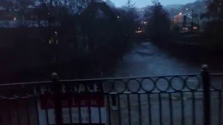 Flood sirens Hebden Bridge 1555pm 12122015 [upl. by Hose920]