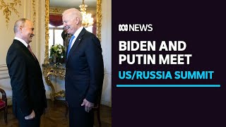 Biden and Putin discuss differences during efficient summit in Geneva  ABC News [upl. by Valtin853]